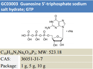 Guanosine 5-triphosphate sodium salt hydrate; GTP